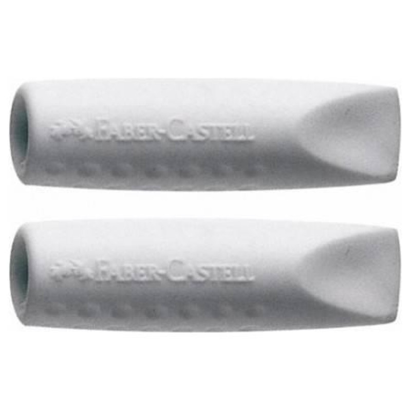 Faber Castell Σετ 2 Γομες Καπακι Σε Σακουλακι Γκρι