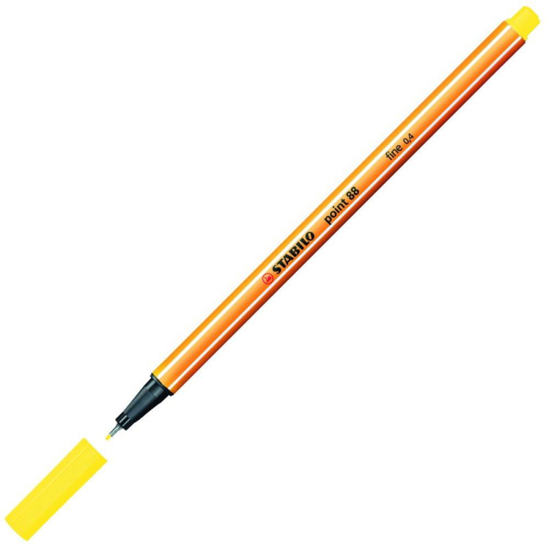 Stabilo Μαρκαδόρος Λέπτης Γραφής 88/024 Neon Yellow