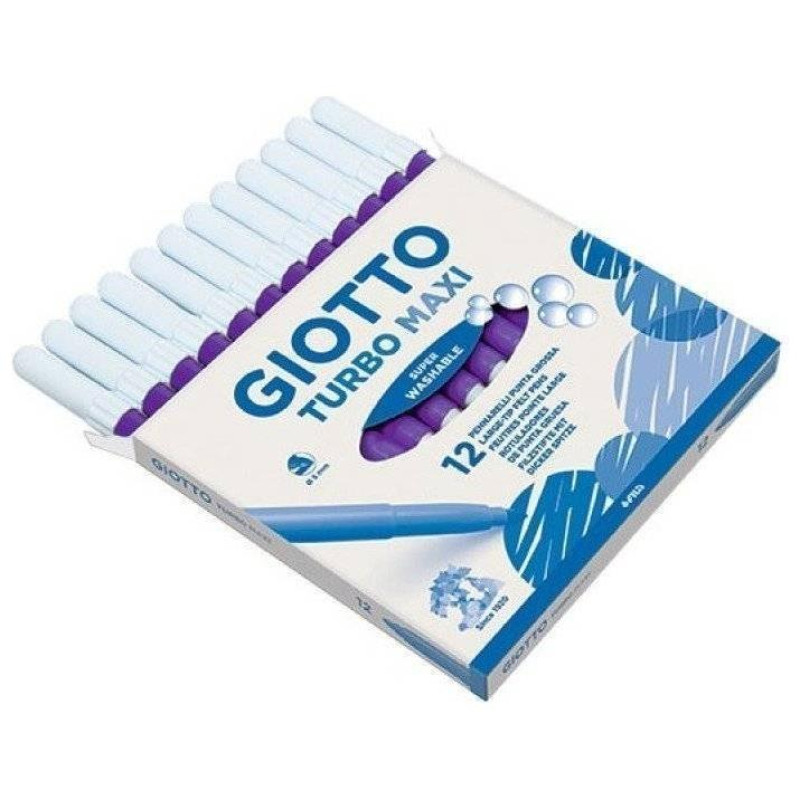 Giotto Μαρκαδόροι Turbo Maxi Χοντροί 12τεμ Βιολετί