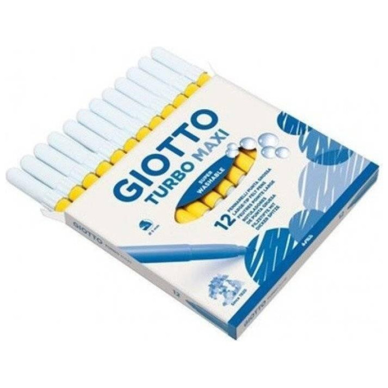 Giotto Μαρκαδόροι Turbo Maxi Χοντροί 12τεμ Κίτρινο