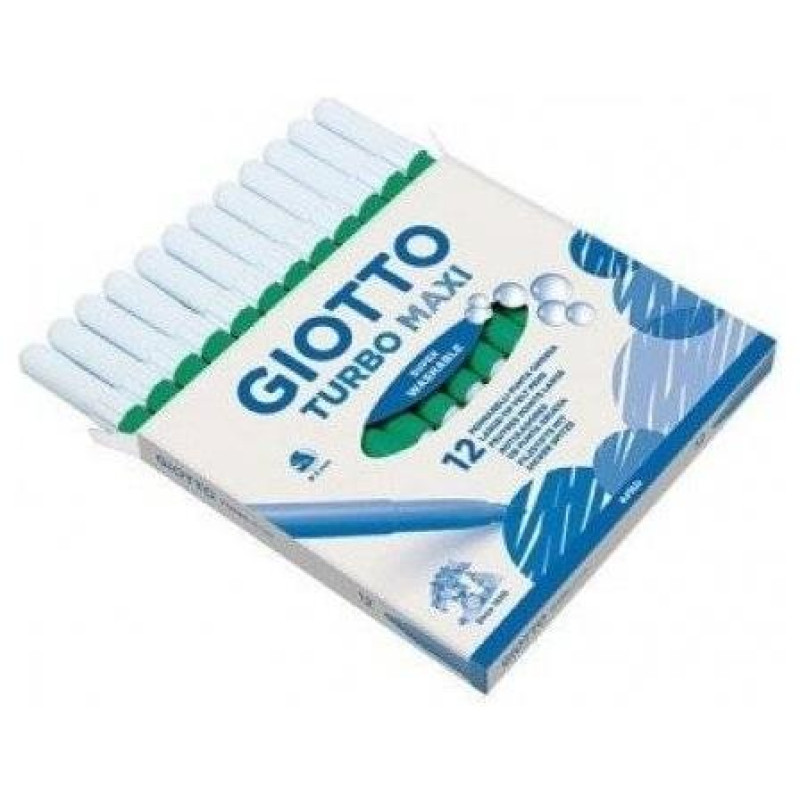 Giotto Μαρκαδόροι Turbo Maxi Χοντροί 12τεμ Πράσινο