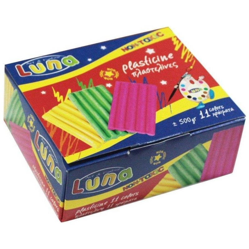 Luna Πλαστελίνη 11 Χρώματα 500gr