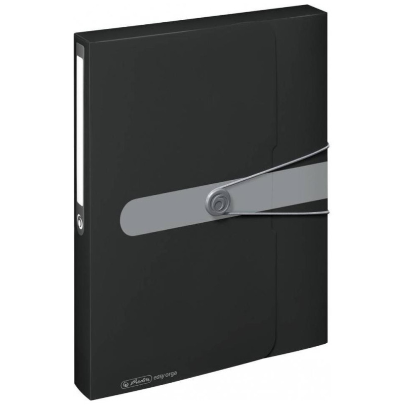 Herlitz Box Αρχειοθέτησης Pp Με Λάστιχο  A4 Μαύρο 4cm 400σελ