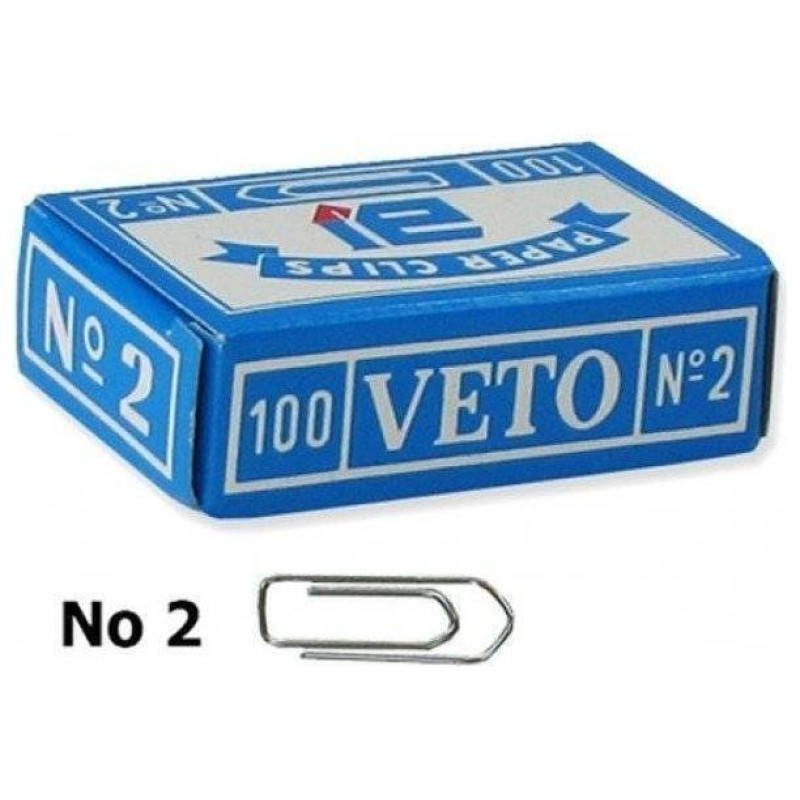Veto Συνδετήρες Νο.2 100τεμ 25mm