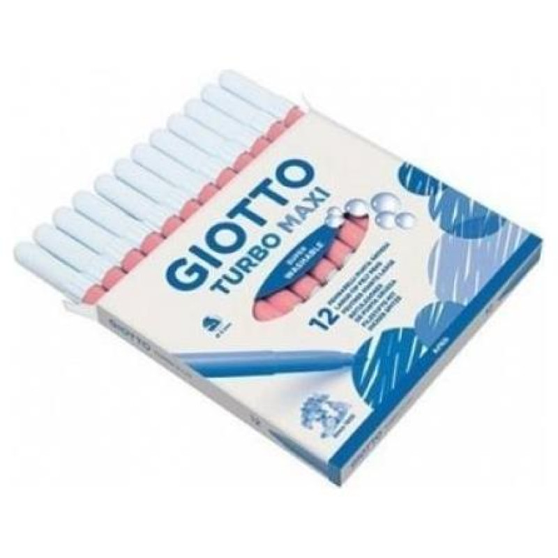 Giotto Μαρκαδόροι Turbo Maxi Xοντροί 12 Τεμ Ροζ 456007