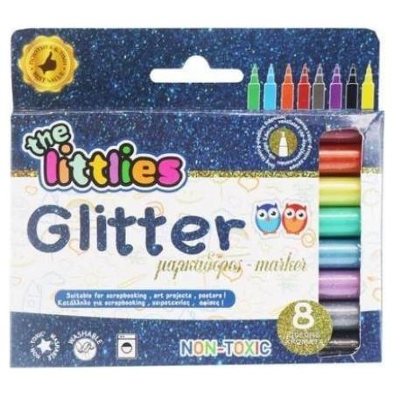 Μαρκαδόροι Glitter 8τεμ The Littlies 646529