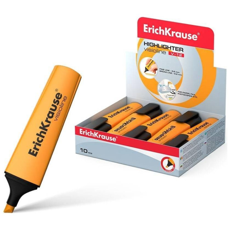 ErichKrause Μαρκαδόρος Υπογράμμισης Visioline V-12 Πορτοκαλί 1Τεμ EK32499