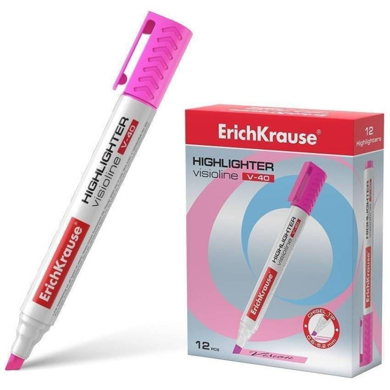 ErichKrause Μαρκαδόρος Υπογράμμισης Visioline V-40 Ροζ 1Τεμ EK30976