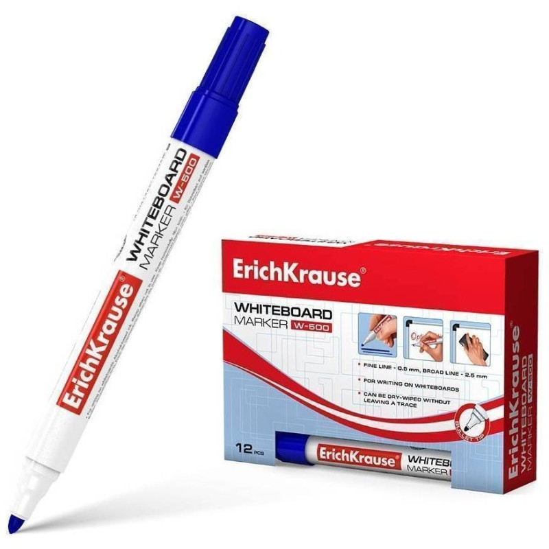 ErichKrause Μαρκαδόρος Πίνακα W-500 Μπλε 1Τεμ EK12846
