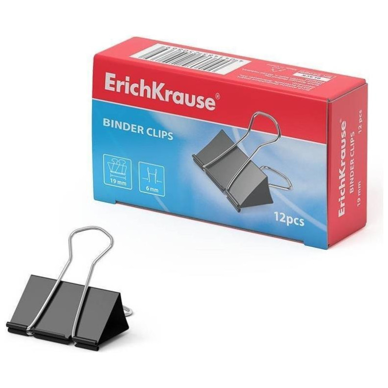 ErichKrause Μεταλλικά Κλιπς 12τεμ 19 mm EK25086