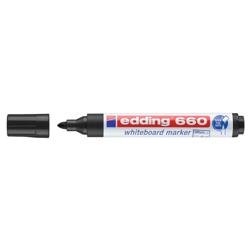 Edding Μαρκαδόρος Ασπροπίνακα Μαύρο  0325066601A