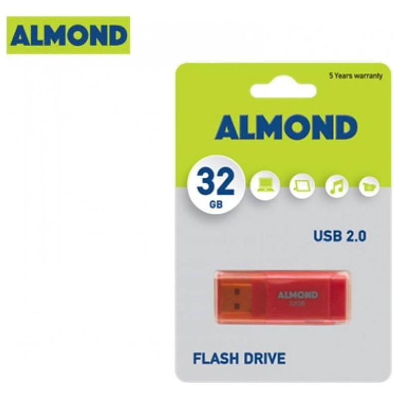 Almond Flash Drive USB 32GB Μεταλλικό Mini 43.USB32ESO