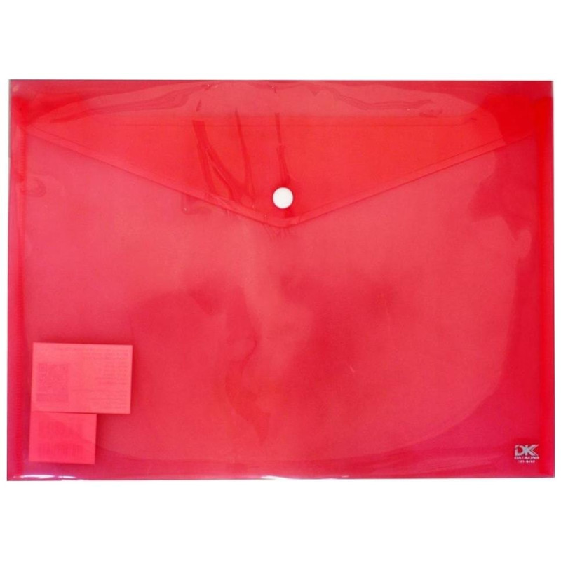 Data King Φάκελος Transparent Κουμπί Α4 Pink Data King Φάκελος Transparent Κουμπί Α4 Pink