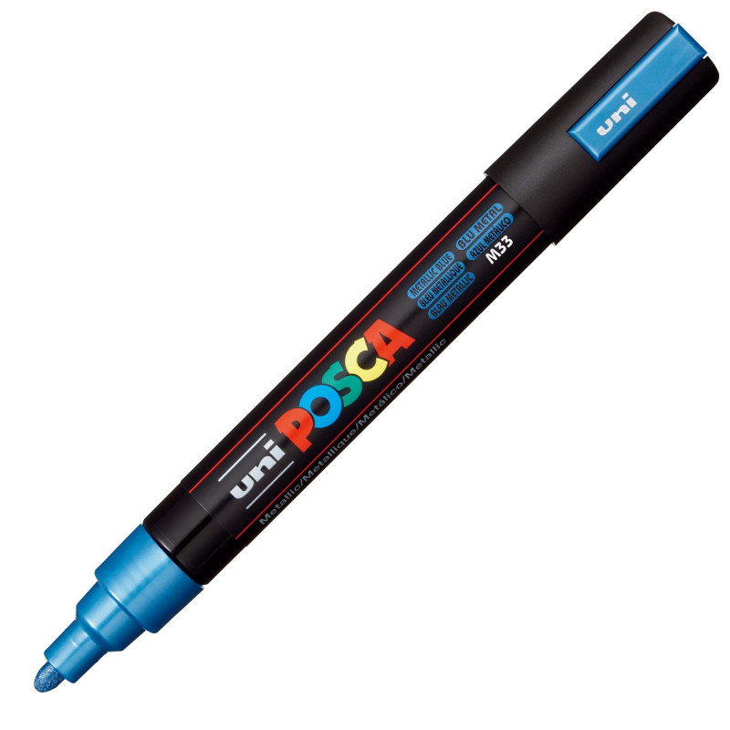 ΜΑΡΚΑΔΟΡΟΙ UNI POSCA  PC-5M MEDIUM METALLIC BLUE