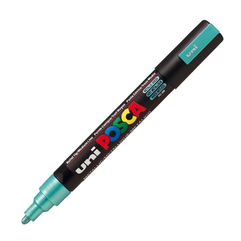 ΜΑΡΚΑΔΟΡΟΙ UNI POSCA  PC-5M MEDIUM METALLIC GREE
