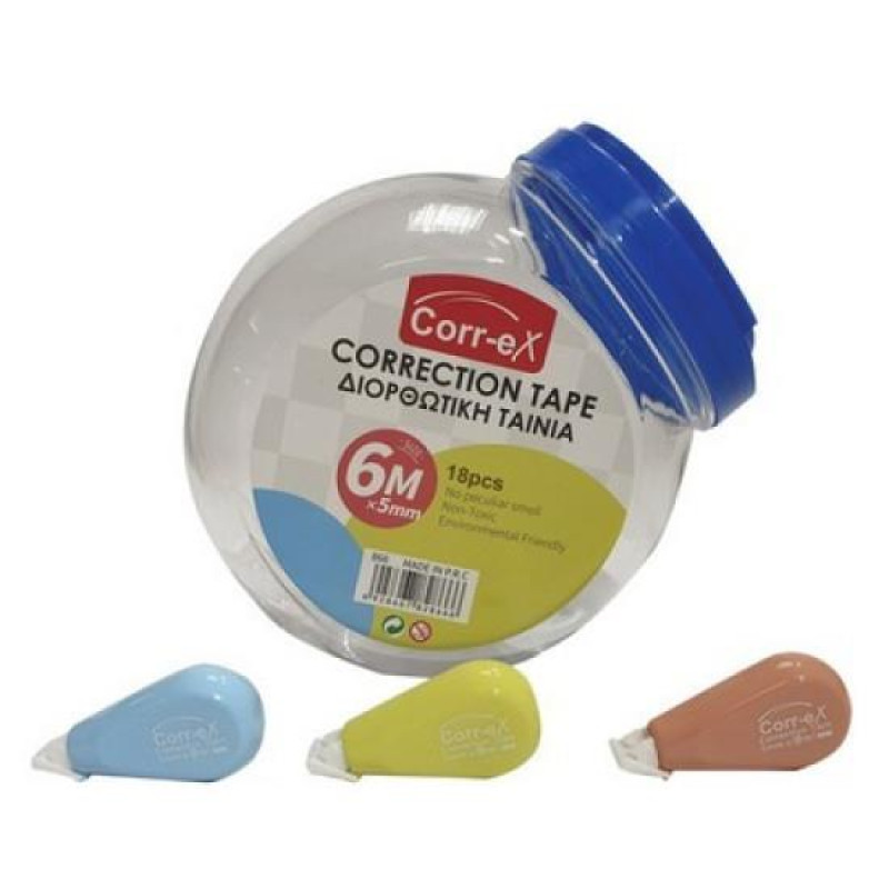 Corr-Ex Διορθωτικό Ταινία 5mmx6m Pastel 140866000 Corr-Ex Διορθωτικό Ταινία 5mmx6m Pastel 140866000