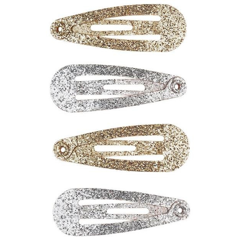 Souza Κλιπ μαλλιών Irene glitter gold / silver (4 τεμ / κάρτα, 1 κάρτα) S105666