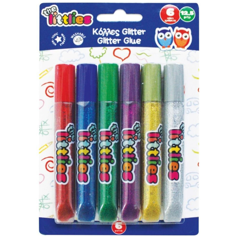 The Littlies Κόλλες Glitter 12gr 6 χρώματα 646026