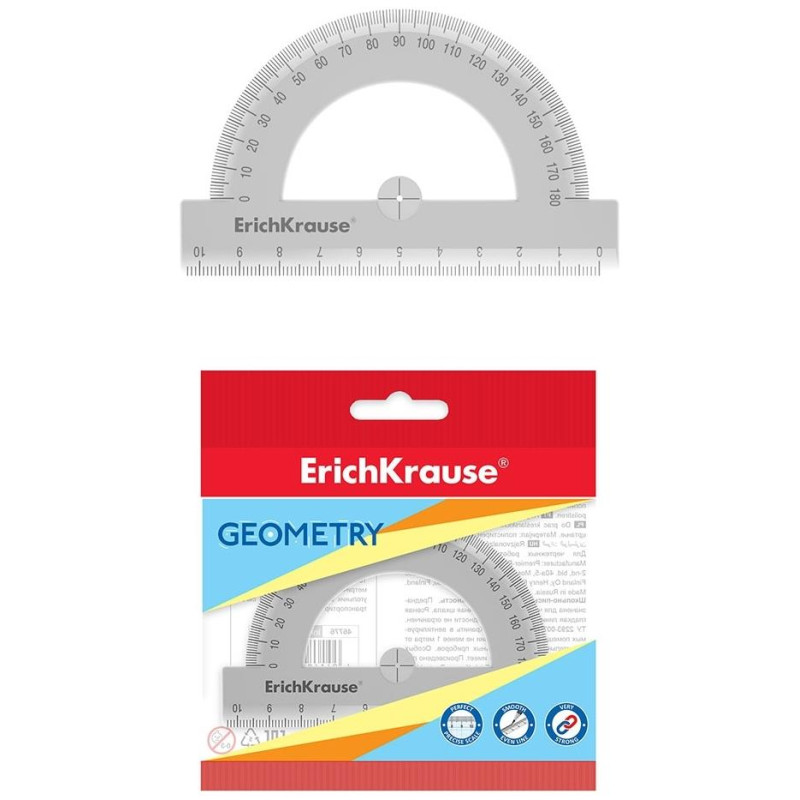 Erichkrause Μοιρογνωμόνιο  Clear 180 ° / 10cm EK52975