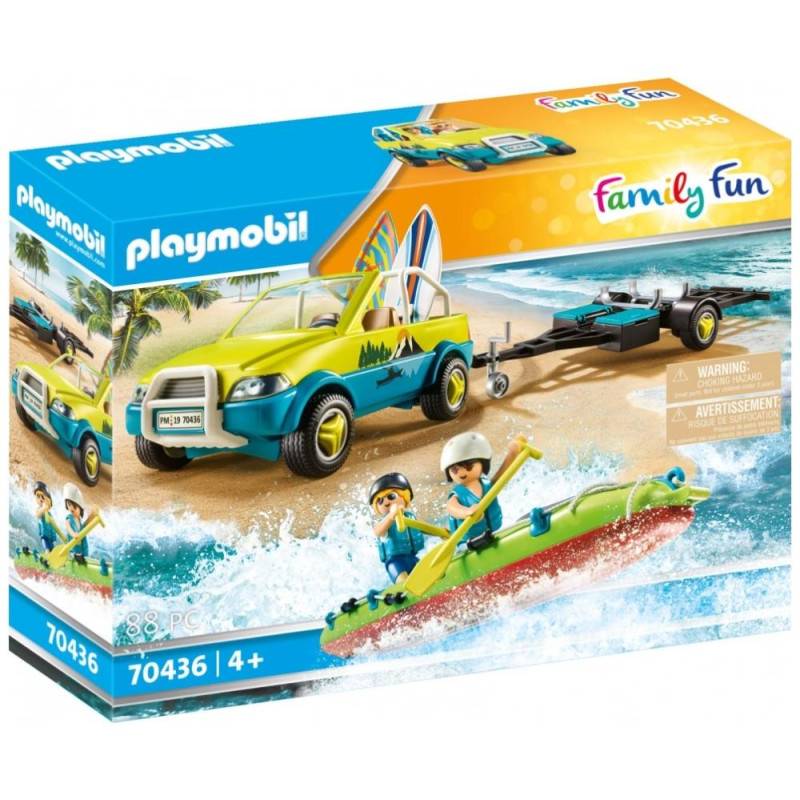 Playmobil 70436 Αυτοκίνητο με ανοιχτή οροφή και κανό