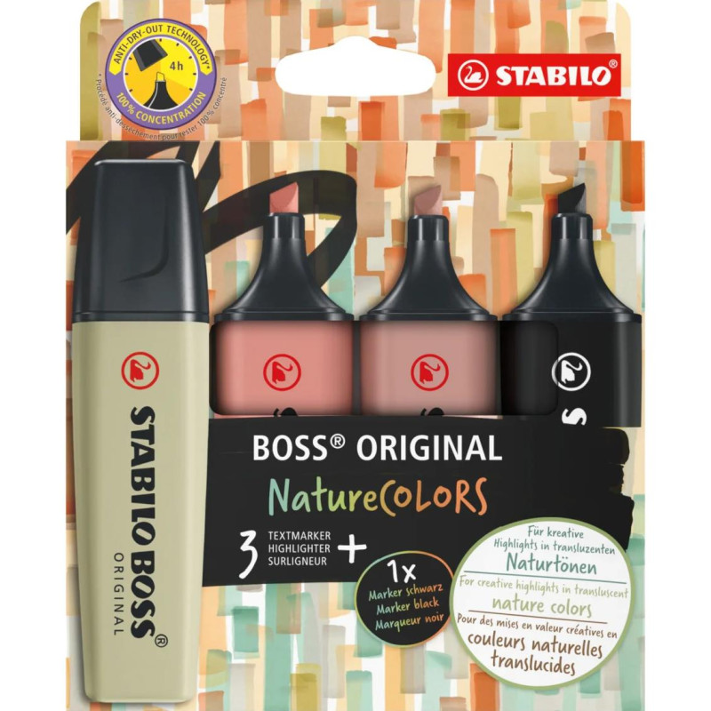 ΜΑΡΚΑΔΟΡΟΙ STABILO BOSS SET/4τεμ NATURE 70/4-2-3