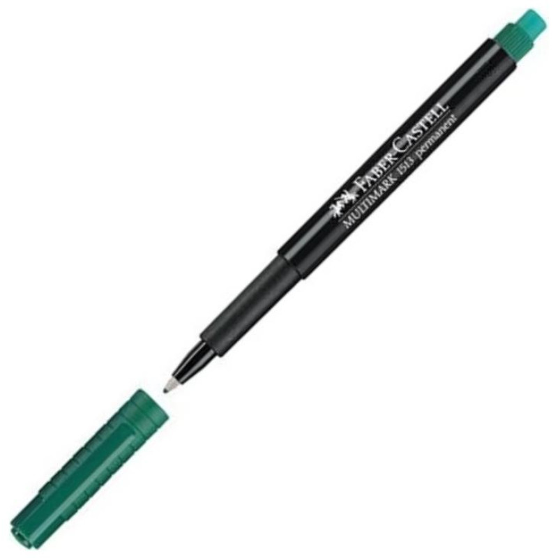 Faber Castell Μαρκαδοράκι MultiMark 1513 Ανεξίτηλο Green Fine 151363
