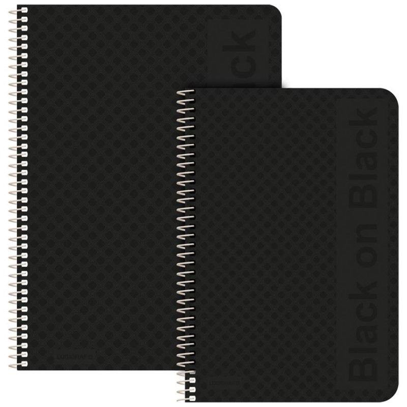 Logigraf Black Οn Black Τετράδιο Σπιράλ 17χ25 4θ 120φ  00114