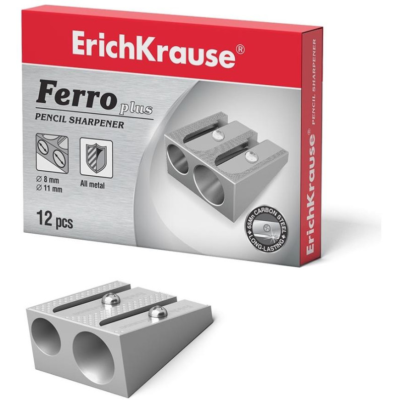 ErichKrause Ξύστρα Αλουμίνιου διπλής οπής  Ferro Plus EK7075