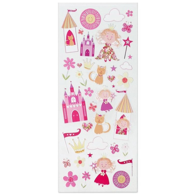 ΟΕΜ Αυτοκόλλητα Stickers  Princess & Castle 31x11cm 000740