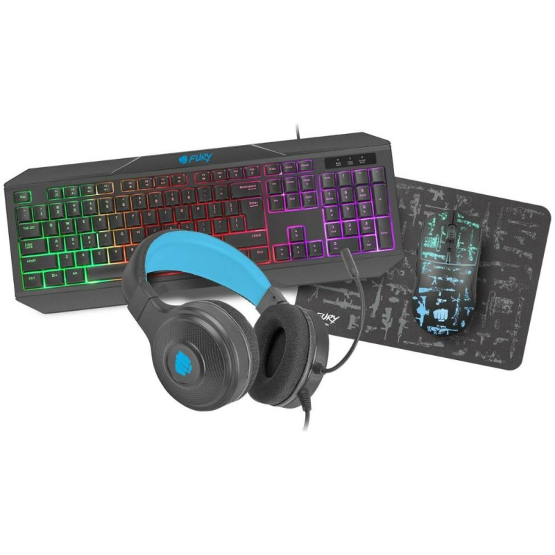 Fury Σετ Gaming 4in1 (Keyboard , Mouse , Mousepad , Headset ) Thunderstreak 3.0 US NFU1674 Fury Σετ Gaming 4in1 (Keyboard , Mouse , Mousepad , Headset ) Thunderstreak 3.0 US NFU1674