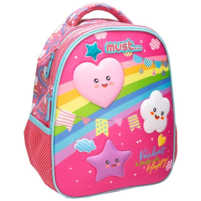 Must Τσάντα Πλάτης Must Νηπίου 27x10x31cm 2 Θήκες 3D Soft Rainbow 584593 Must Τσάντα Πλάτης Must Νηπίου 27x10x31cm 2 Θήκες 3D Soft Rainbow 584593