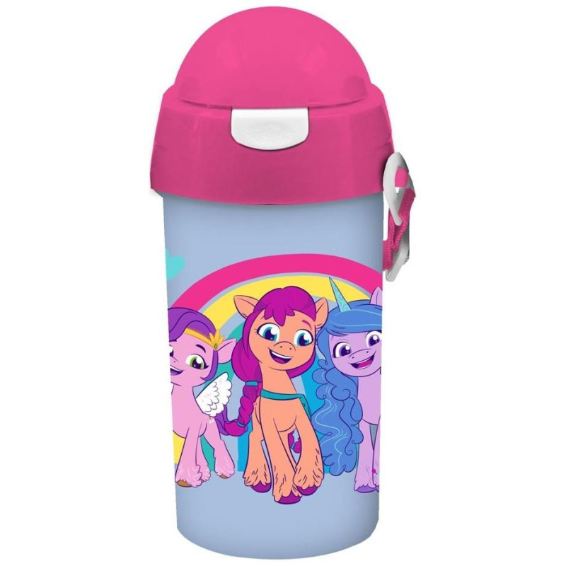 Διακάκης Παγούρι 500ml Πλαστικό Mε Καλαμάκι 9x19cm My Little Pony 483117