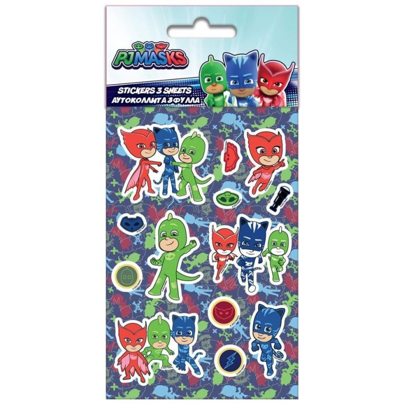 Διακάκης Αυτοκόλλητα Pj Masks 8x1cm2 5 Φύλλα 484264