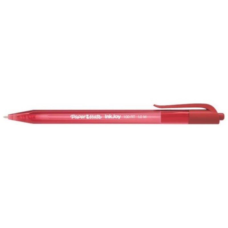 Papermate InkJoy 100 RT Red 1.0mm Clip-on retractable ballpoint pen Medium Papermate InkJoy 100 RT Red 1.0mm Clip-on retractable ballpoint pen Medium