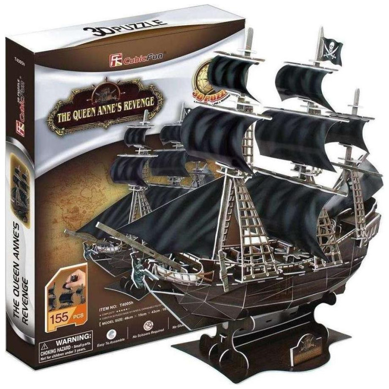 Cubic Fun Puzzle 3D 155 Κομμάτια The Queen Annes Revenge T4005H Cubic Fun Puzzle 3D 155 Κομμάτια The Queen Annes Revenge T4005H