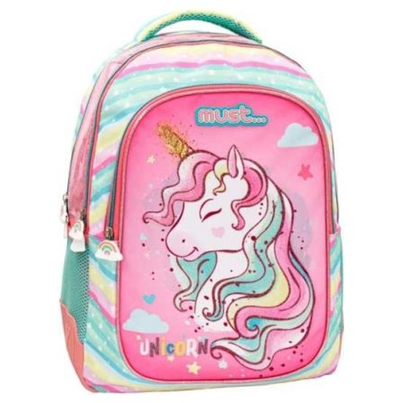 Must Τσάντα Πλάτης Δημοτικού Must Unicorn με 3 Θήκες 584985