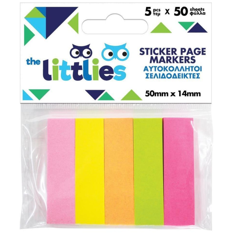 The Littlies Σελιδοδείκτες 50x14cm 50φ 5 Xρώματα 646538