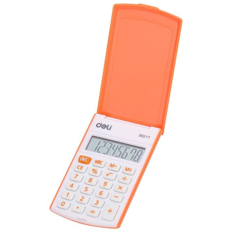 Deli Αριθμομηχανή Μπαταρίας Easy-Protect Πορτοκαλί Ε39217-O