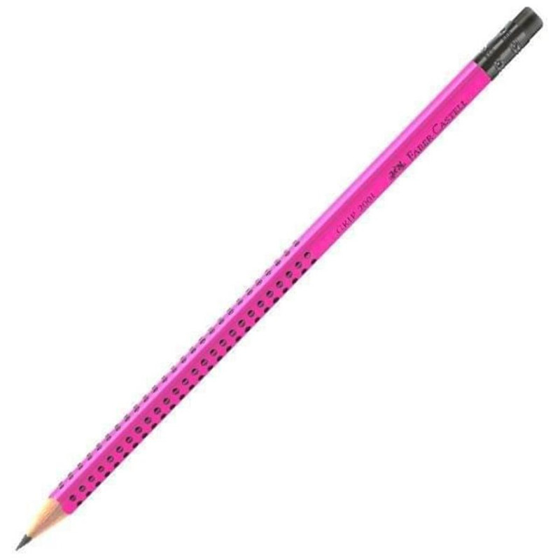 Faber Castell Μολυβι Grip Magenta Με Γομα
