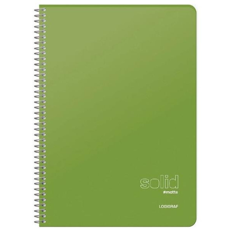 Logigraf Solid Matte Τετράδιο Σπιράλ Wirelock B5/17χ25 2 Θέματα 60φ/70gr