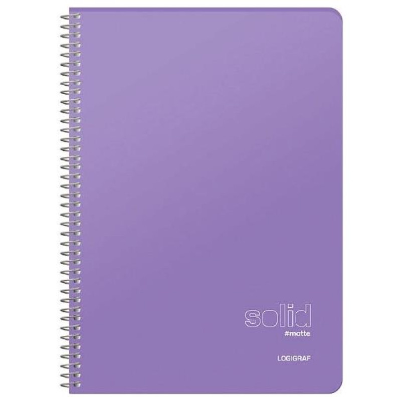 Logigraf Solid Matte Τετράδιο Σπιράλ Wirelock Α4/21χ29 3 Θέματα 90φ/70gr