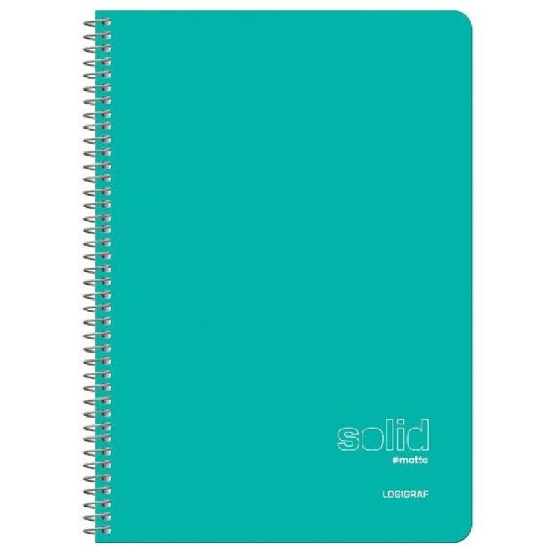 Logigraf Solid Matte Τετράδιο Σπιράλ Wirelock B5/17χ25 3 Θέματα 90φ/70gr