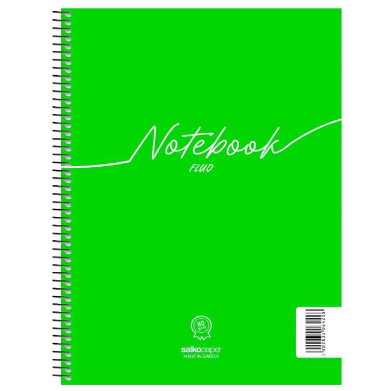 Salko Σπιράλ Notebook Fluo 21x29/120σελ. 2 Θέματα  S6427