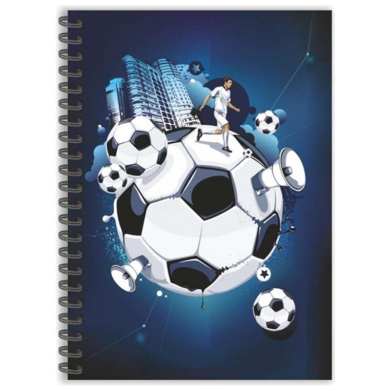 Αιγαίο Τετράδιο Σπιράλ Football 17x25 3 θέματα