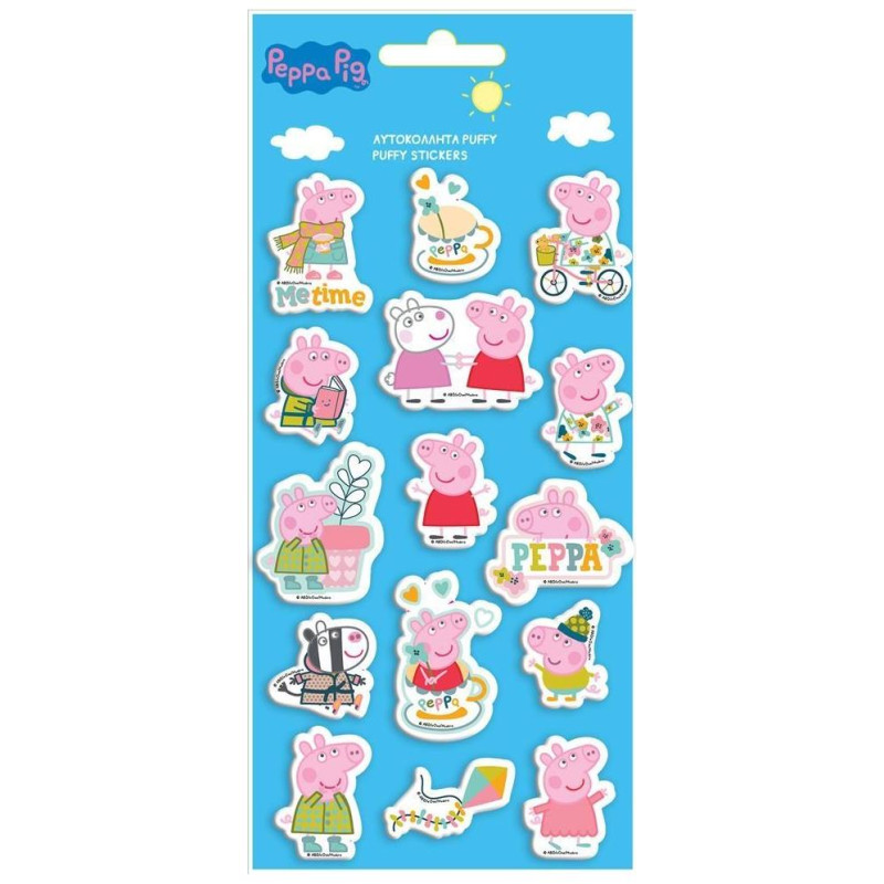 Διακάκης Αυτοκόλλητα Puffy 10x22cm Peppa Pig 482764