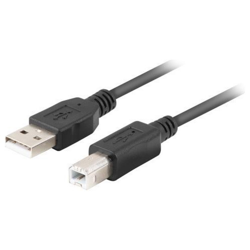 Lanberg USB 2.0 Cable USB-A male - USB-B male Μαύρο 1m CA-USBA-15CU-0010-BK Lanberg USB 2.0 Cable USB-A male - USB-B male Μαύρο 1m CA-USBA-15CU-0010-BK