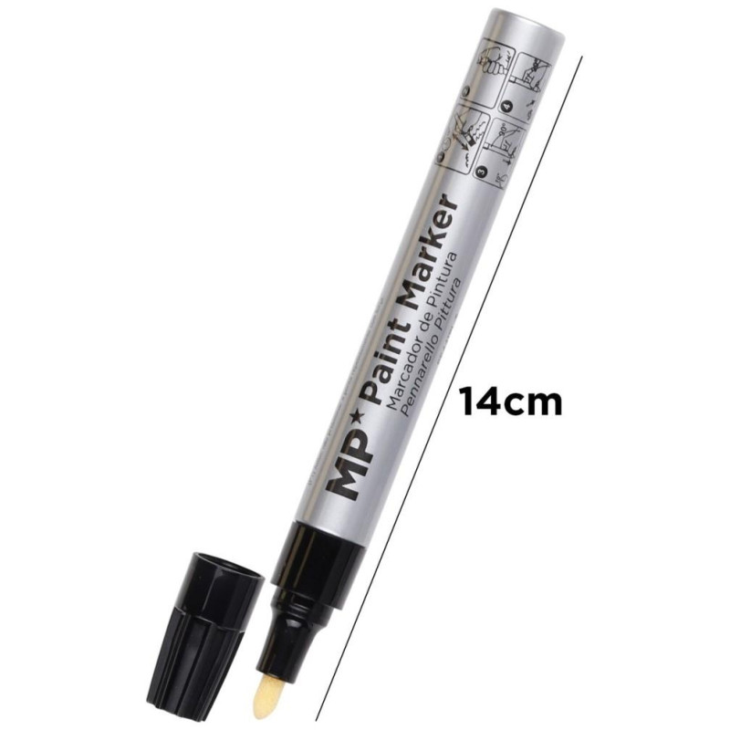 MP Μαρκαδόρος ανεξίτηλος μπίλιας ασημί 3.0mm PE441