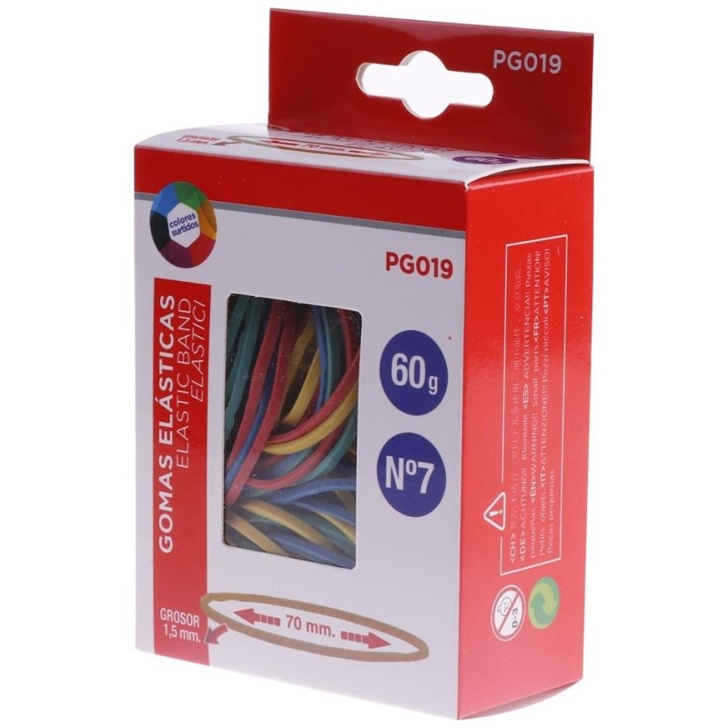 MP Λαστιχάκια Χρωματιστά 2 x 70 mm 60g PG019