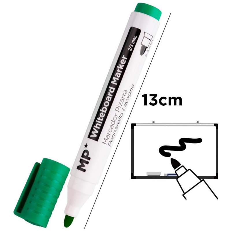 MP Μαρκαδόρος Ασπροπίνακα MP Πράσινος 2/3mm PE487V-S