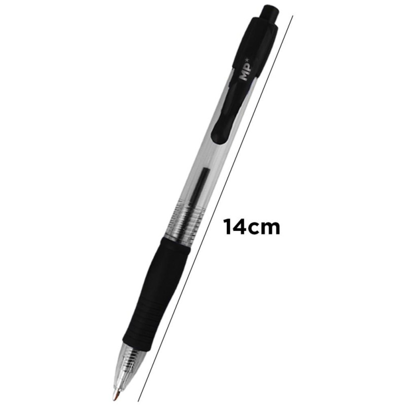 MP Στυλό Ballpoint 1.0mm Μαύρο PE140N-S
